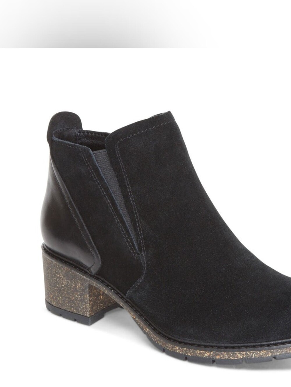 Aetrex Frankie Women's Black Suede Chelsea Ankle Boots 6/6.5 $170